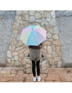 Paraguas largo multicolor